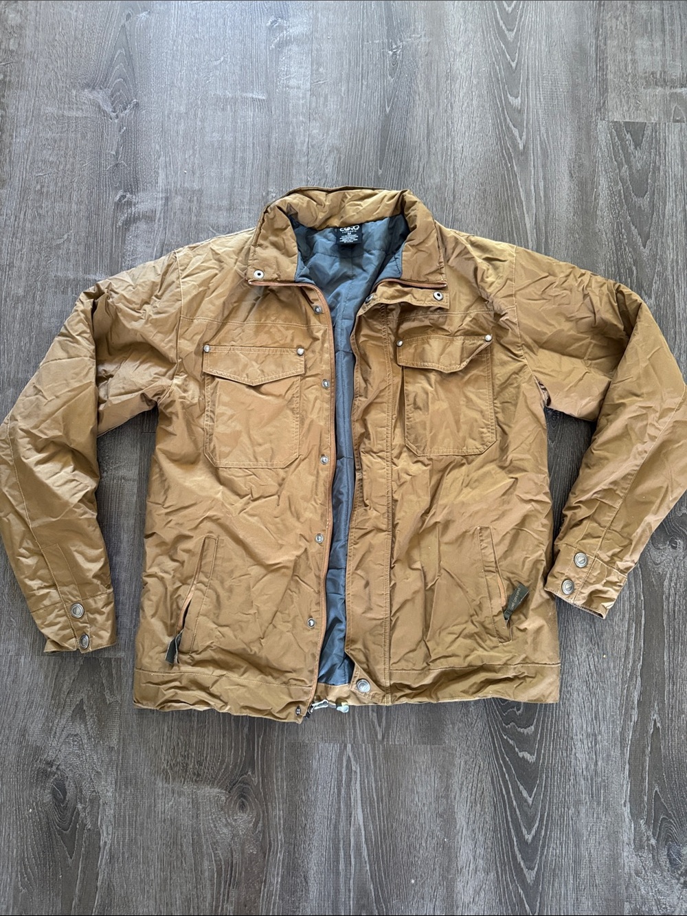 Men's Core Concepts Quilted Utility Ski Jacket in Tan